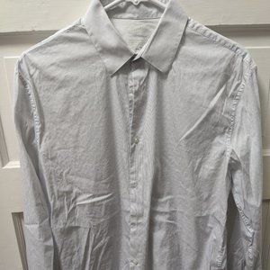 White Pinstripe Calvin Klein Dress Shirt
